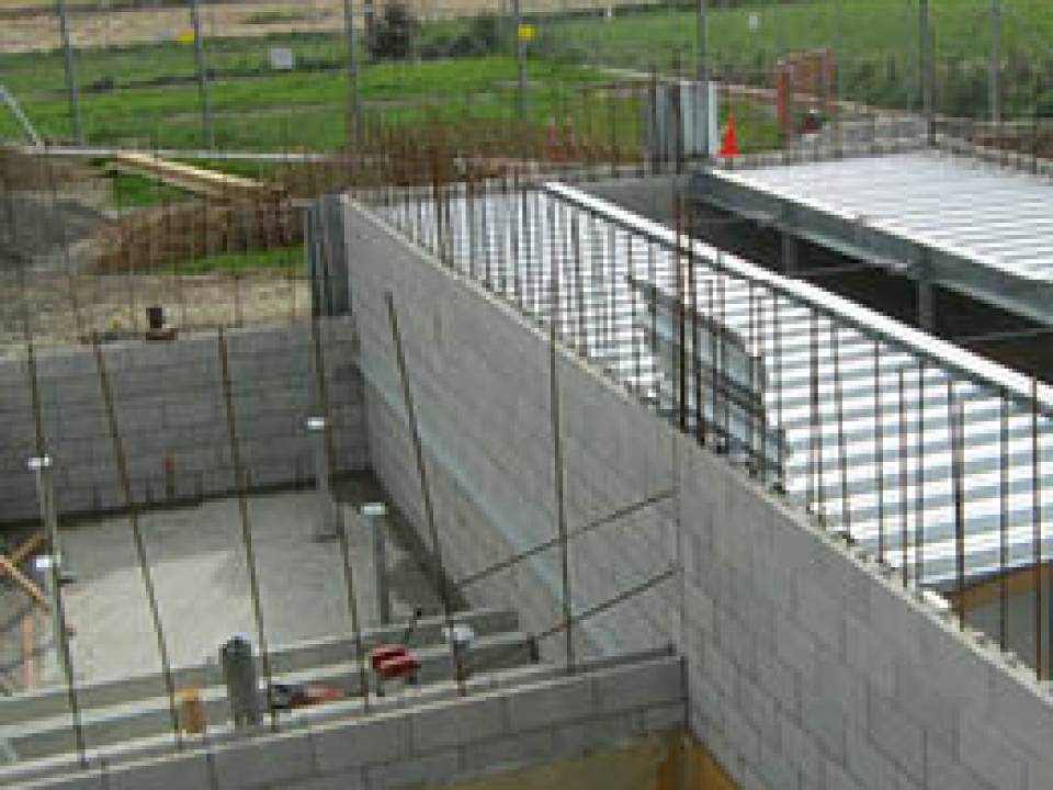 Foundation for commercial construction project